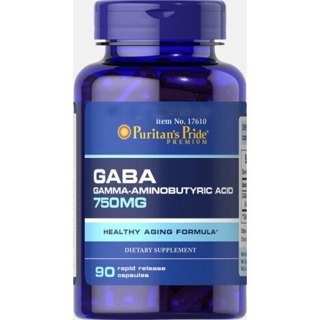 Puritan's Pride GABA 750 mg 90 капсул,  ml, Puritan's Pride. Special supplements. 