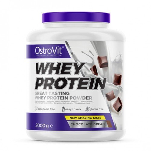 Протеин OstroVit Whey Protein, 2 кг Шоколад,  мл, Optisana. Протеин. Набор массы Восстановление Антикатаболические свойства 