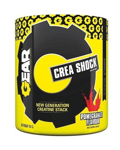 Crea Shock, 151 g, GEAR. Diferentes formas de creatina. 
