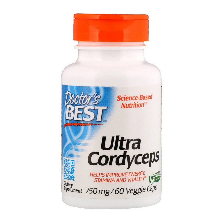 Doctor's BEST Doctor's Best Ultra Cordyceps 750 mg 60 Veg Caps, , 60 шт.