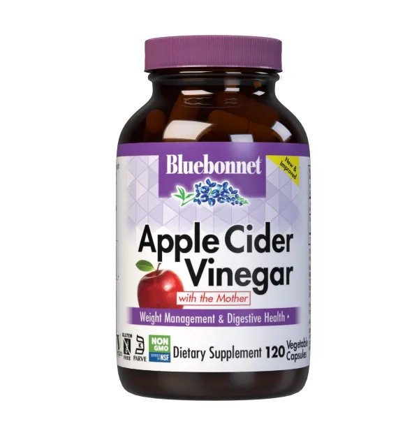 Натуральная добавка Bluebonnet Apple Cider Vinegar, 120 вегакапсул,  мл, Bluebonnet Nutrition. Hатуральные продукты. Поддержание здоровья 