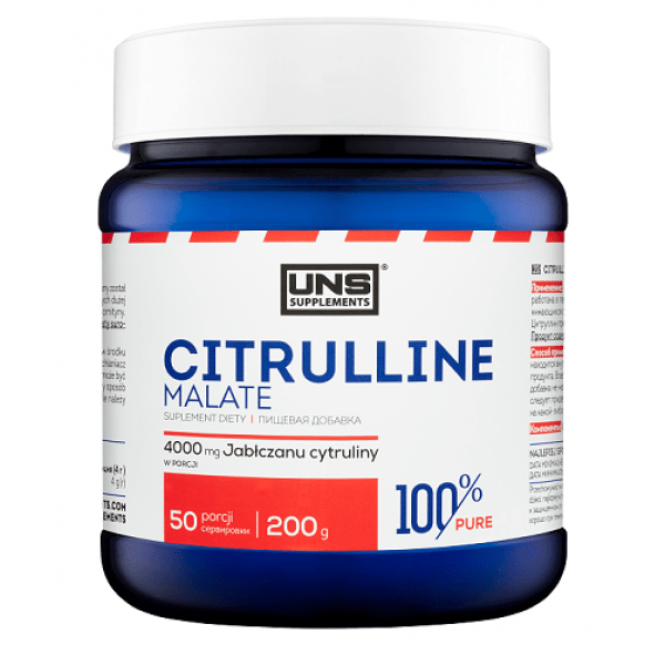 UNS Л-Цитруллин малат UNS 100% Pure Citrulline Malate (200 г) юнс , , 