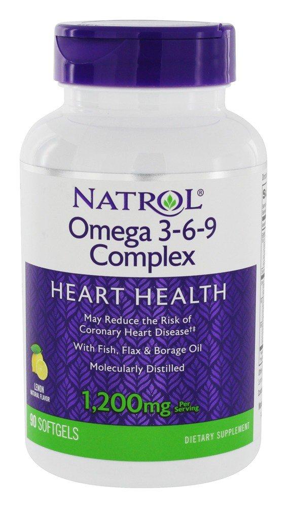 Omega 3-6-9 Complex Lemon Flavor Natrol 90 Softgels,  ml, Natrol. Omega 3 (Aceite de pescado). General Health Ligament and Joint strengthening Skin health CVD Prevention Anti-inflammatory properties 