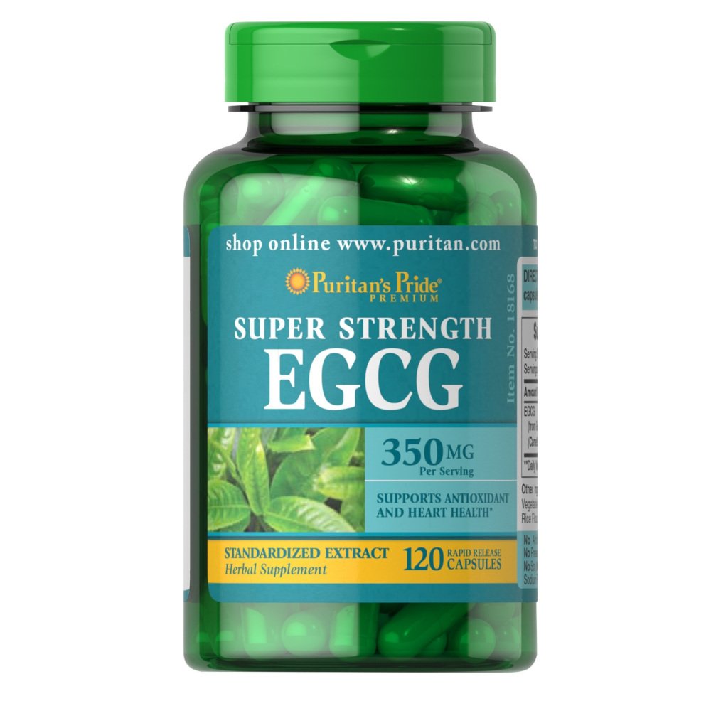 Puritan's Pride Натуральная добавка Puritan's Pride Super Strength EGCG 350 mg, 120 капсул, , 
