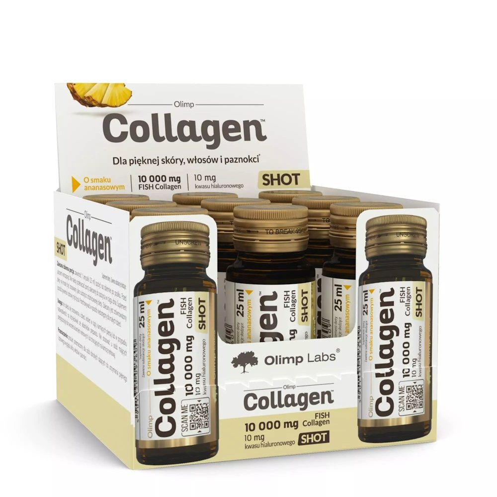 Olimp Labs Препарат для суставов и связок Olimp Collagen 10000 mg Shot, 9*25 мл Ананас, , 
