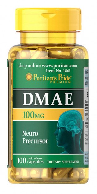 Харчова добавка Puritan's Pride DMAE 100 mg 100 caps,  ml, Puritan's Pride. Special supplements. 