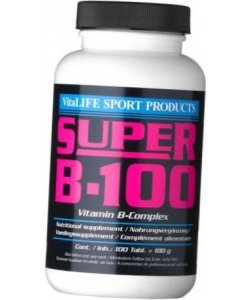 Super B-100, 100 шт, VitaLIFE. Витамин B. Поддержание здоровья 