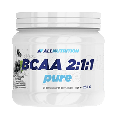 BCAA 2:1:1 Pure, 250 г, AllNutrition. BCAA. Снижение веса Восстановление Антикатаболические свойства Сухая мышечная масса 