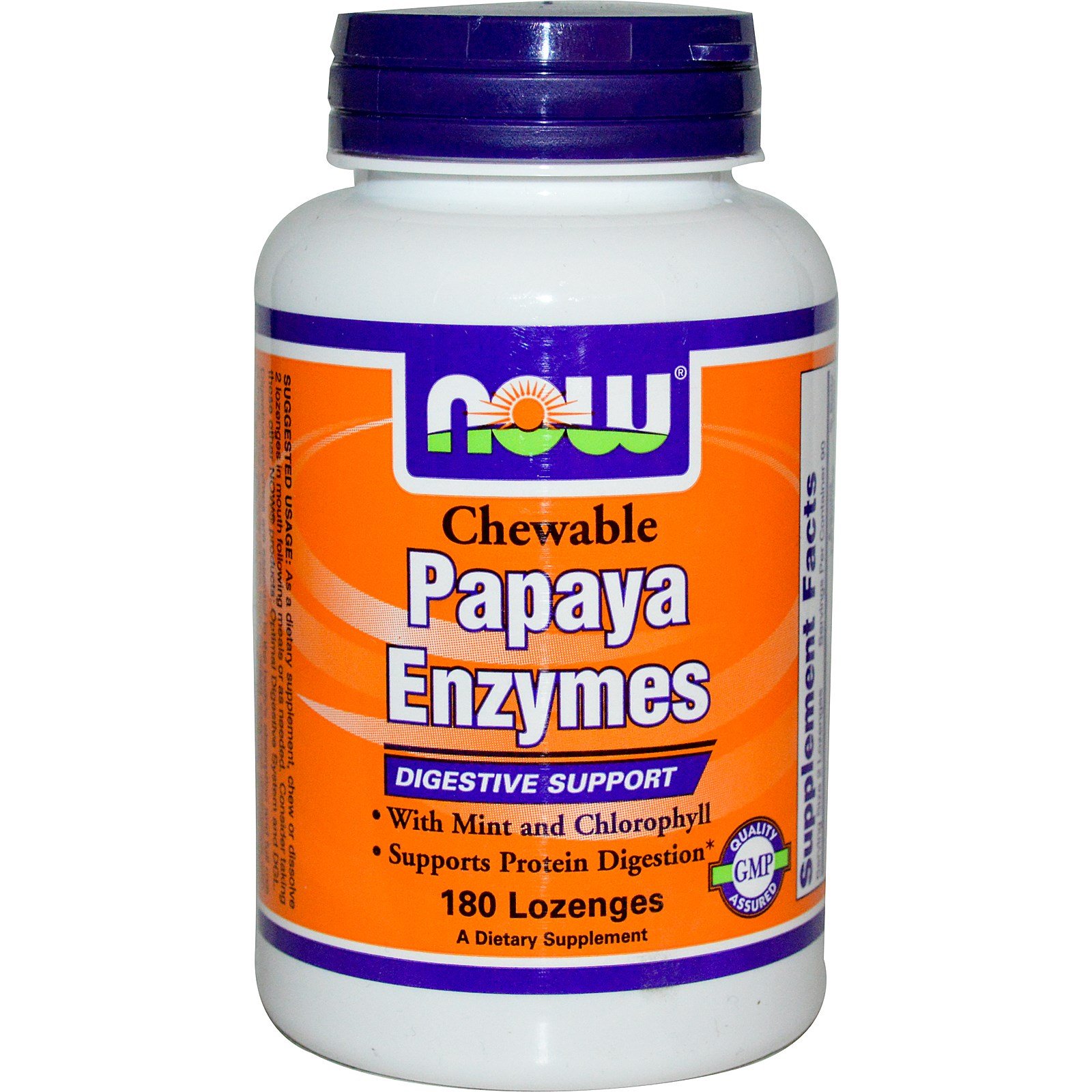 Papaya Enzymes, 180 шт, Now. Спец препараты. 