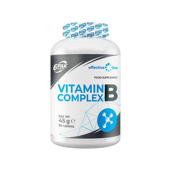 Витамины и минералы 6PAK Nutrition Vitamin B Complex, 90 таблеток - Effective Line,  мл, 6PAK Nutrition. Витамин B. Поддержание здоровья 