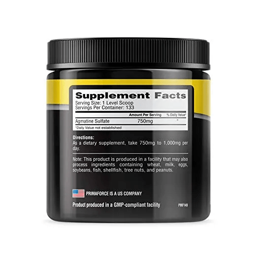 PrimaForce  Agmatine Sulfate 100g / 133 servings,  ml, PrimaForce. Pre Workout