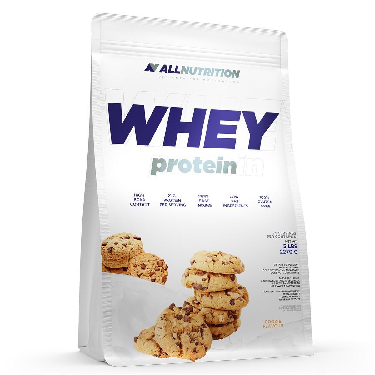 AllNutrition Сывороточный протеин концентрат AllNutrition Whey Protein 2200 г алл нутришн Cookies Chocolate, , 