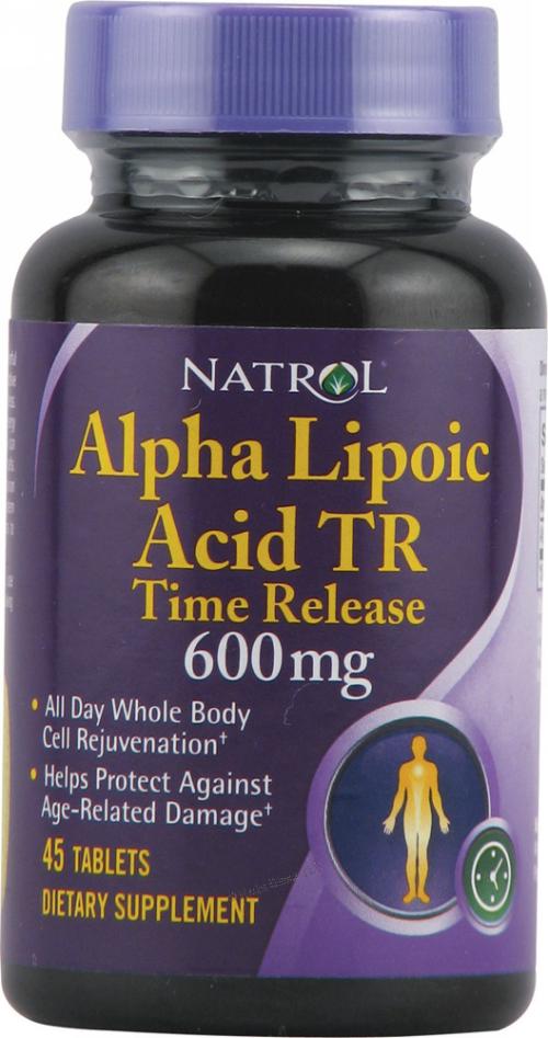 Alpha Lipoic Acid TR 600 mg, 45 piezas, Natrol. Alpha Lipoic Acid. General Health Glucose metabolism regulation Lipid metabolism regulation 
