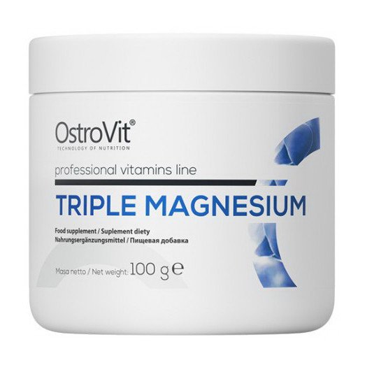 Магний OstroVit Triple Magnesium (100 г) островит,  ml, OstroVit. Magnesium Mg. General Health Lowering cholesterol Preventing fatigue 