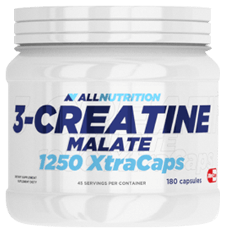 3-Creatine Malate 1250 XtraCaps, 180 шт, AllNutrition. Три-креатин малат. 