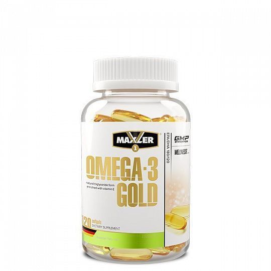 Жирные кислоты Maxler Omega-3 Gold, 120 капсул,  ml, Maxler. Fats. General Health 