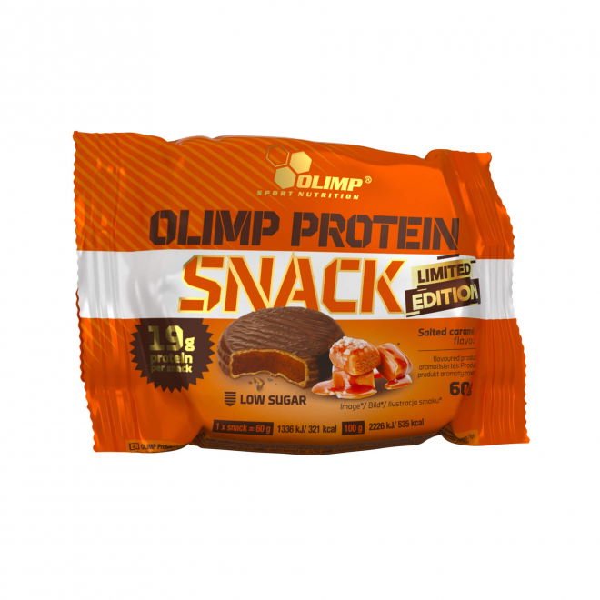 Батончик Olimp Protein Snack, 60 грамм Соленая карамель,  мл, Olimp Labs. Батончик. 