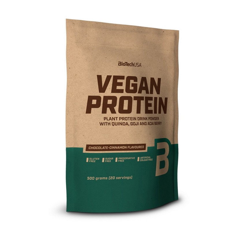 Растительный протеин BioTech Vegan Protein (500 г) биотеч веган шоколад-корица,  мл, BioTech. Растительный протеин. 