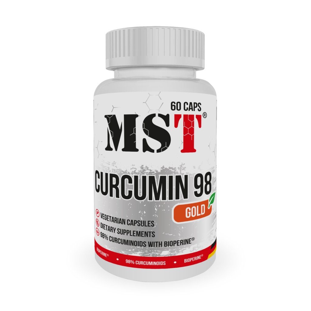 MST Nutrition Натуральная добавка MST Curcumin 98 Gold, 60 вегакапсул, , 