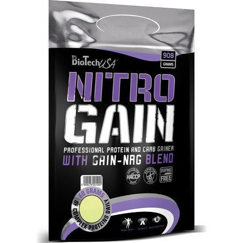 Nitro Gain, 908 g, BioTech. Gainer. Mass Gain Energy & Endurance recovery 
