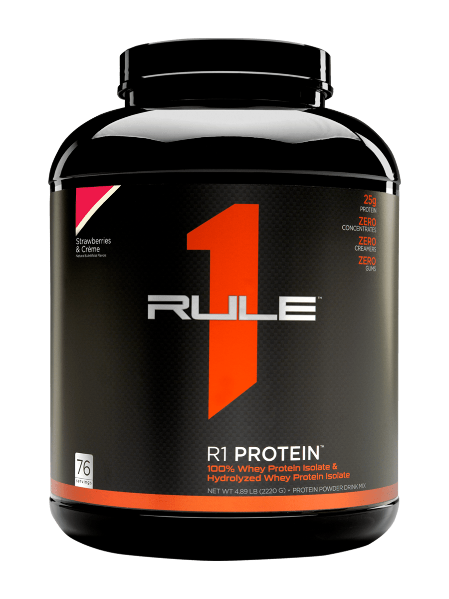 Сывороточный протеин изолят R1 (Rule One) R1 Protein 2220 грамм Клубничный крем,  мл, Rule One Proteins. Сывороточный изолят. Сухая мышечная масса Снижение веса Восстановление Антикатаболические свойства 
