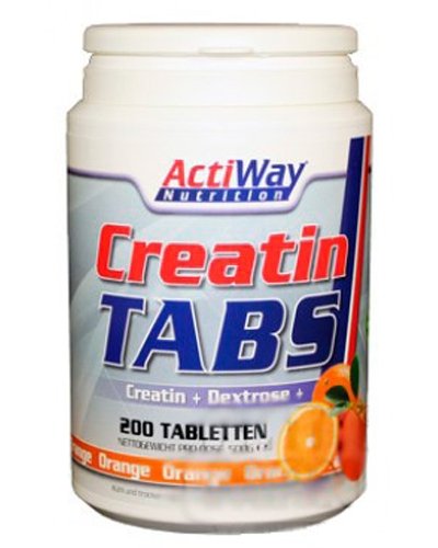 Creatin Tabs, 200 pcs, ActiWay Nutrition. Creatine monohydrate. Mass Gain Energy & Endurance Strength enhancement 