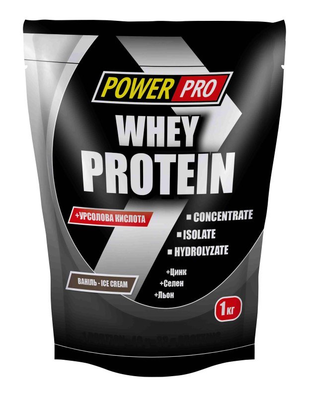 Протеин Power Pro Whey Protein, 1 кг Ваниль,  ml, Power Pro. Protein. Mass Gain recovery Anti-catabolic properties 