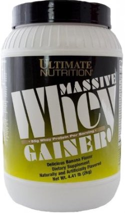 Massive Whey Gainer, 2000 г, Ultimate Nutrition. Гейнер. Набор массы Энергия и выносливость Восстановление 