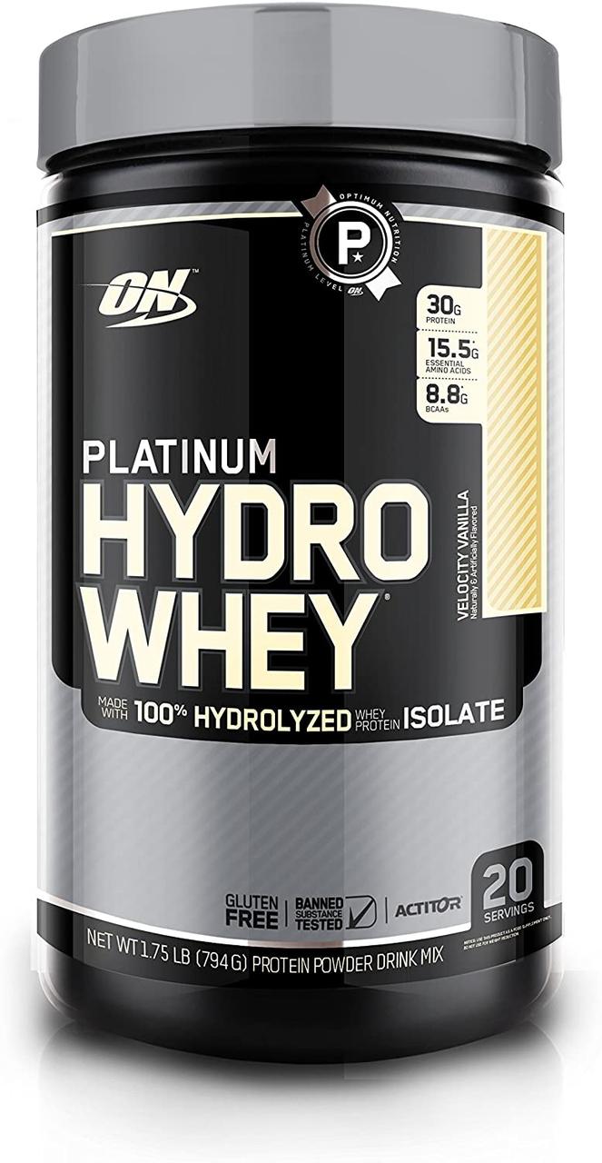 Сывороточный протеин гидролизат Optimum Nutrition Platinum Hydro Whey (795 г)  платинум вей  ваниль,  мл, Optimum Nutrition. Сывороточный гидролизат. Сухая мышечная масса Снижение веса Восстановление Антикатаболические свойства 