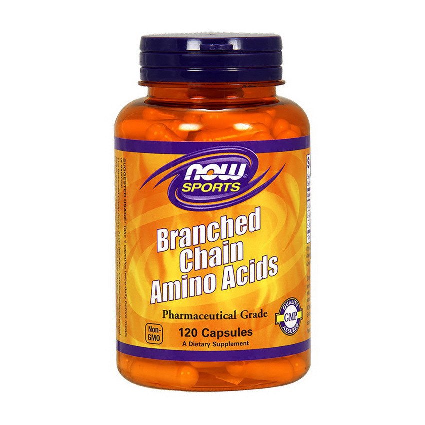БЦАА Now Foods Branched Chain Amino Acids (120 капсул) bcaa нау фудс,  мл, Now. BCAA. Снижение веса Восстановление Антикатаболические свойства Сухая мышечная масса 