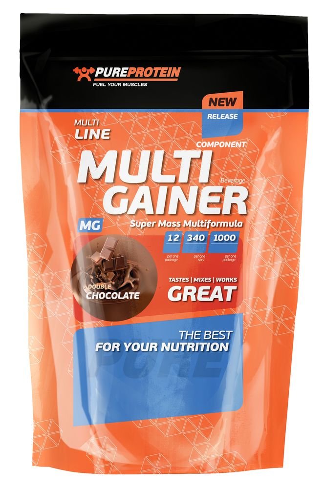 Multi Gainer, 1000 g, Pure Protein. Ganadores. Mass Gain Energy & Endurance recuperación 