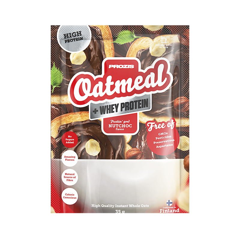 Заменитель питания Prozis Oatmeal + Whey, 35 грамм Орех-шоколад,  мл, Prozis. Заменитель питания. 