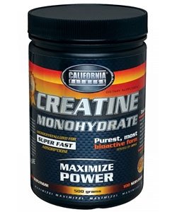 Creatine Monohydrate, 500 г, California Fitness. Креатин моногидрат. Набор массы Энергия и выносливость Увеличение силы 
