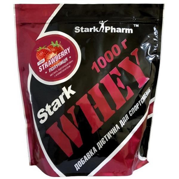 Сывороточный протеин концентрат Stark Pharm Whey (1 кг) Старк фарм Strawberry,  мл, Stark Pharm. Сывороточный концентрат. Набор массы Восстановление Антикатаболические свойства 