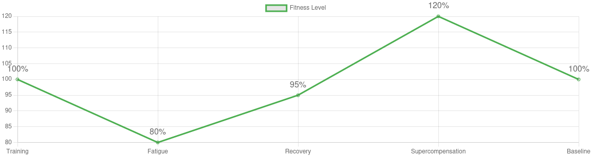 Supercompensation Model Chart for Workouts