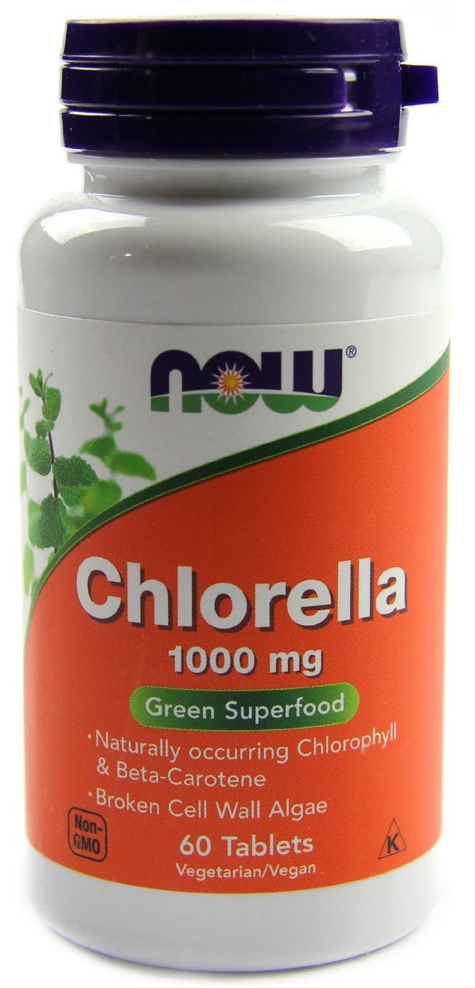 Chlorella 1000 mg, 60 шт, Now. Спец препараты. 