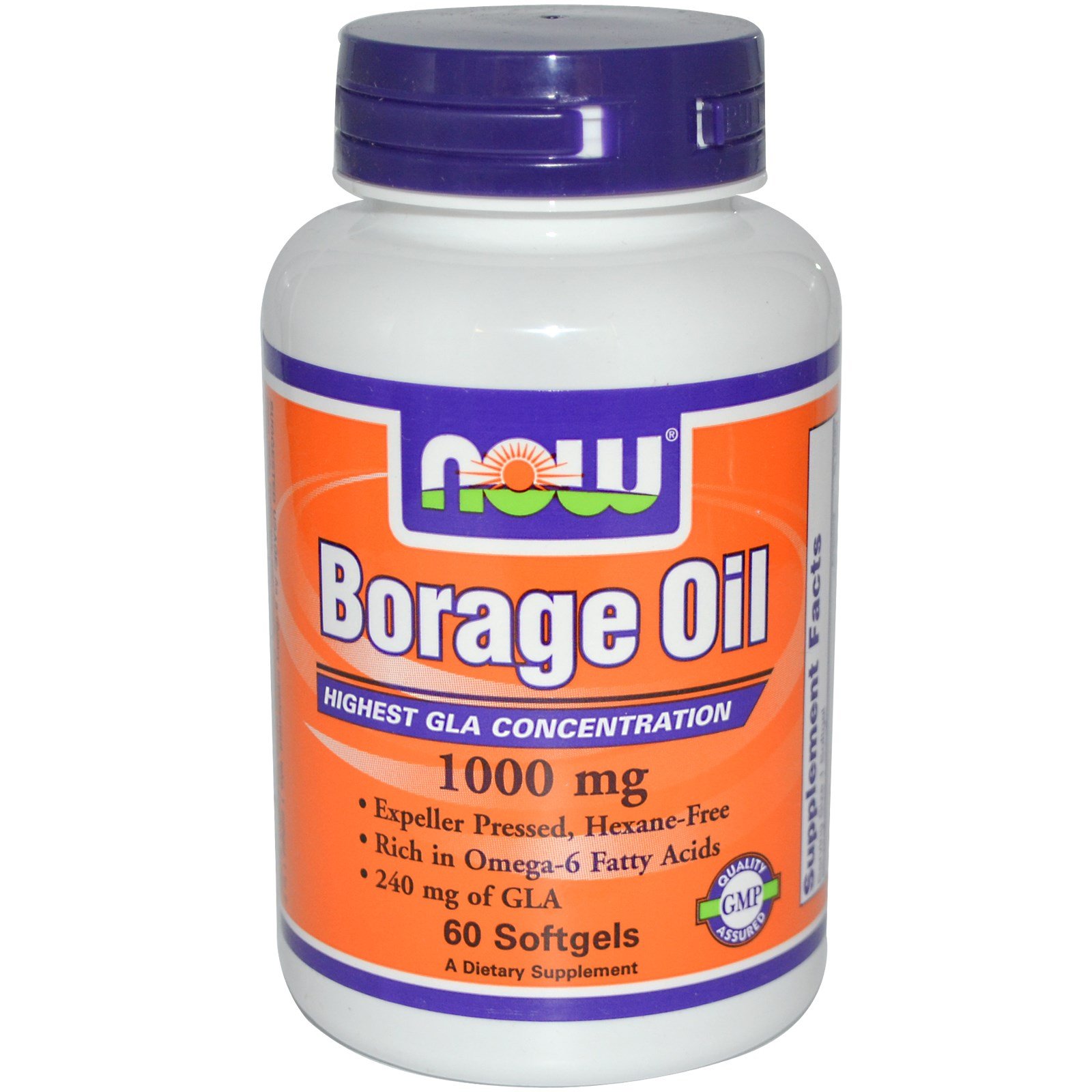 Borage Oil, 60 шт, Now. Омега 6. Поддержание здоровья 