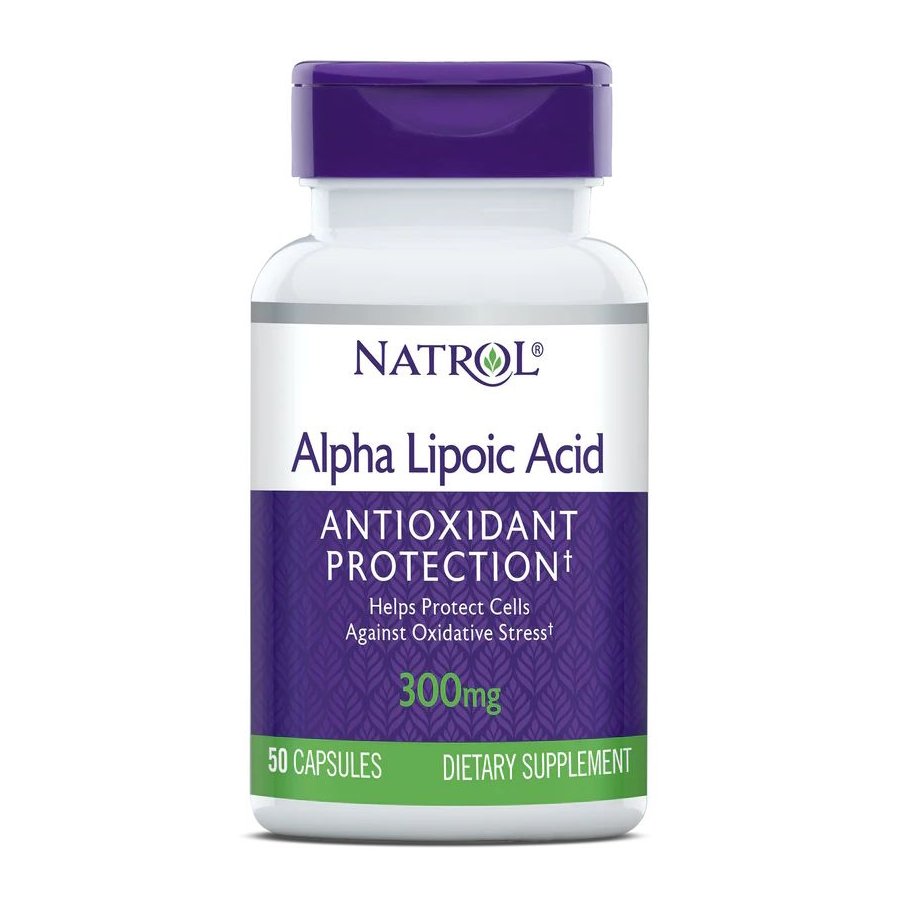Natrol Натуральная добавка Natrol Alpha Lipoic Acid 300 mg, 50 капсул, ,