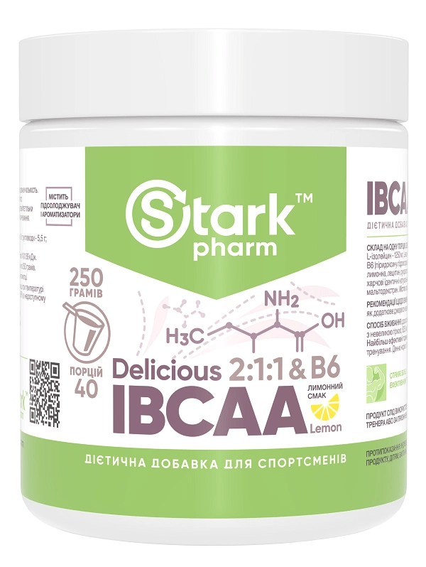 Stark Pharm IBCAA 2-1-1 & Vit Stark Pharm 250 г Lemon, , 250 г