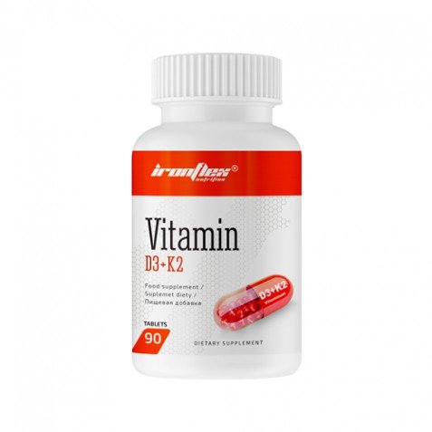 Vitamin D3 + K2, 90 шт, IronFlex. Витаминно-минеральный комплекс. Поддержание здоровья Укрепление иммунитета 