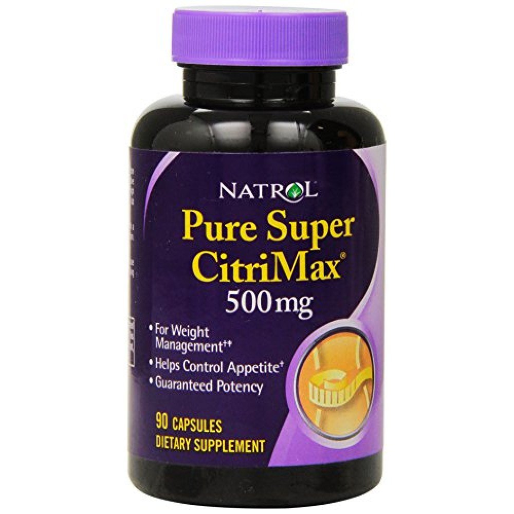 Pure Super CitriMax 500 mg, 90 шт, Natrol. Жиросжигатель. Снижение веса Сжигание жира 