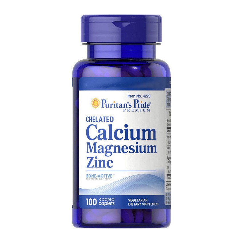 Puritan's Pride Puritan's Pride	Chelated Calcium Magnesium 100 таблеток, , 100 шт.