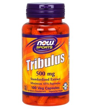 NOW Tribulus 500 мг 45% - 100 кап,  мл, Now. Трибулус. Поддержание здоровья Повышение либидо Повышение тестостерона Aнаболические свойства 