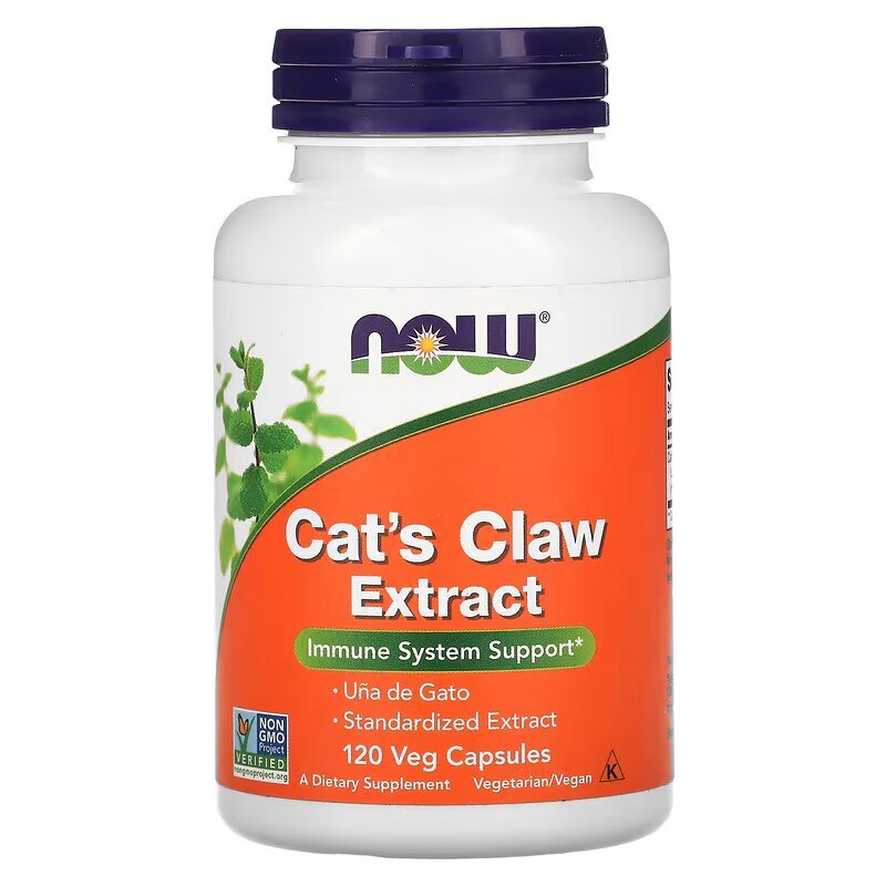 Натуральная добавка NOW Cat's Claw Extract, 120 вегакапсул,  мл, Now. Hатуральные продукты. Поддержание здоровья 