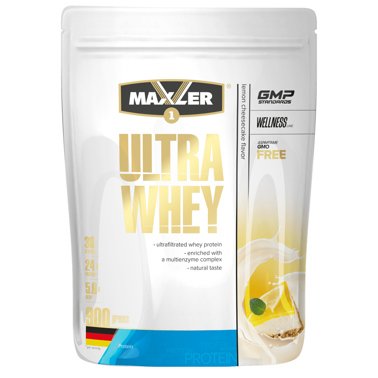 Maxler Ultra Whey 900 г – лимонный чизкейк,  мл, Maxler. Сывороточный протеин. Восстановление Антикатаболические свойства Сухая мышечная масса 