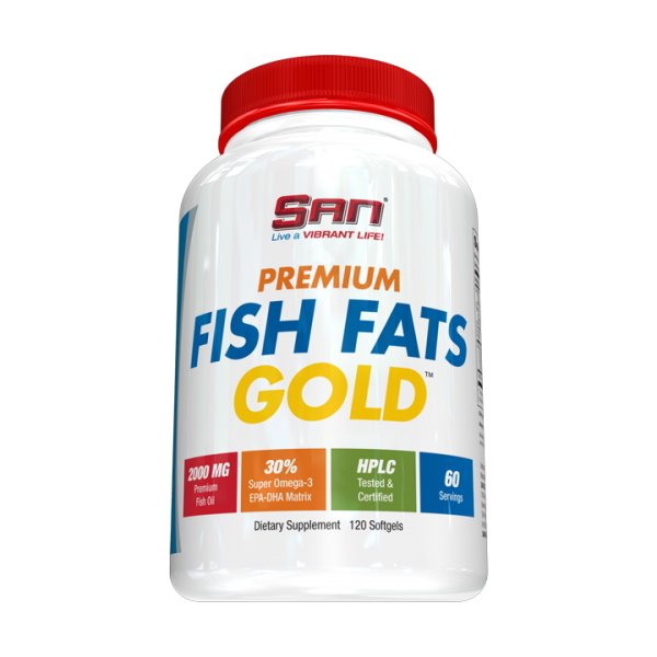 San Жирные кислоты SAN Premium Fish Fats Gold, 60 капсул, СРОК 05.22, , 
