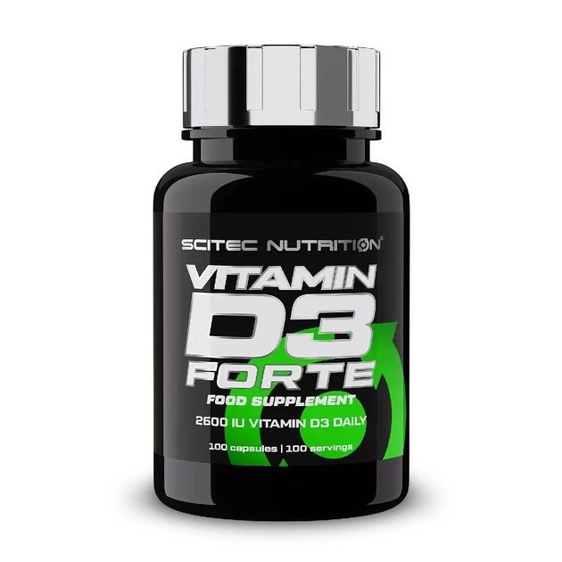 Витамины и минералы Scitec Vitamin D3 Forte, 100 капсул,  ml, Scitec Nutrition. Vitamins and minerals. General Health Immunity enhancement 