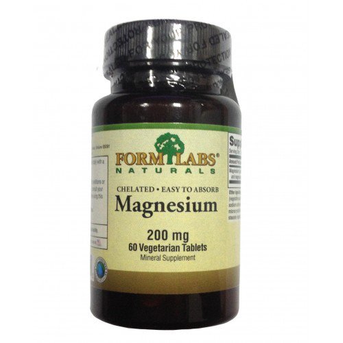 Form Labs Naturals FLN Chelated Magnesium 200 mg  60 tab, , 