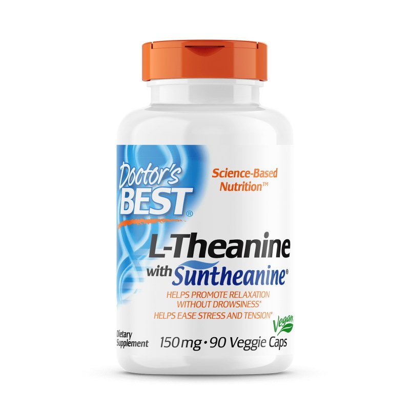 Аминокислота Doctor's Best L-Theanine 150 mg, 90 вегакапсул,  мл, Doctor's BEST. Аминокислоты. 