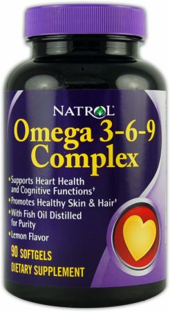 Omega 3-6-9 Complex, 90 шт, Natrol. Комплекс жирных кислот. Поддержание здоровья 